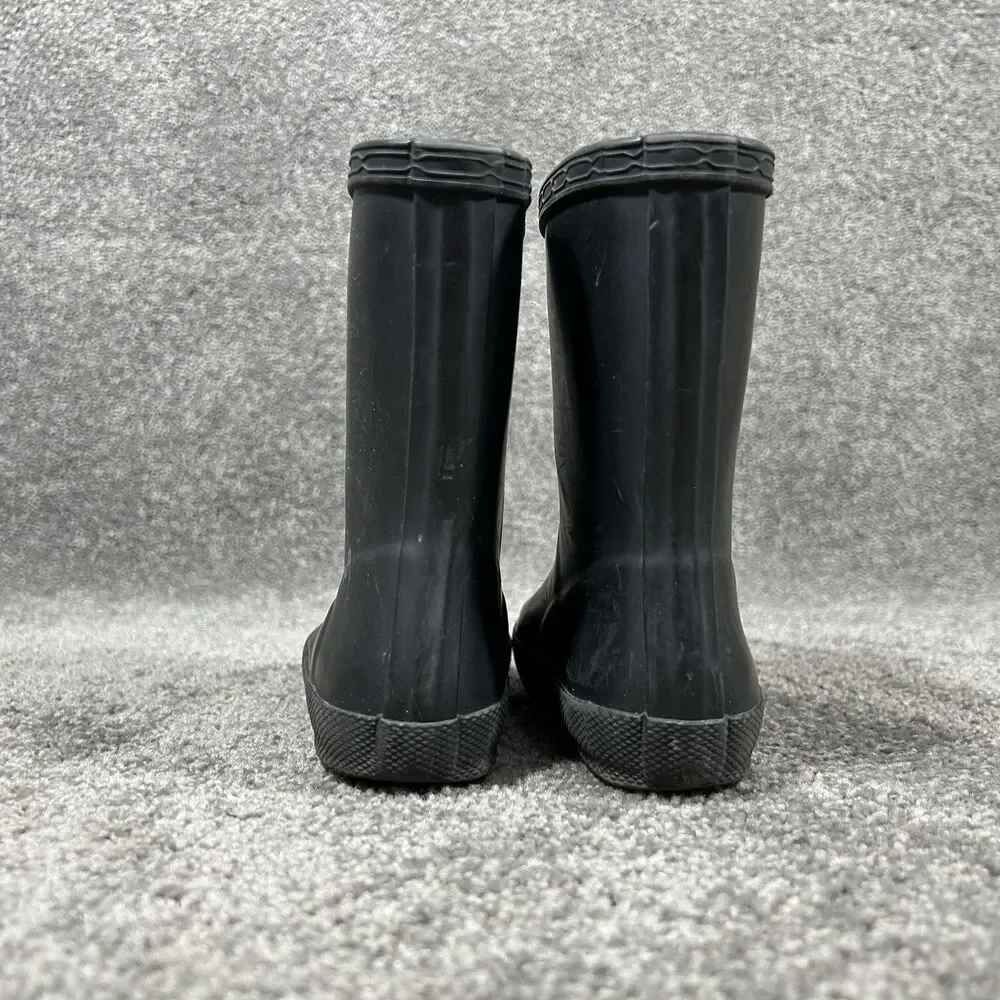 Hunter Kids First Classic Size 7 Boys 8 Girls Black Rain Boots Used See Pictures